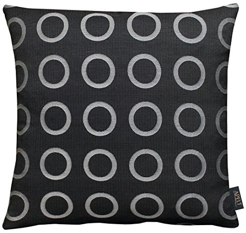 APELT Toro 46x46 89 Kissenhülle, Polyester, schwarz / silber, 46 x 46 cm