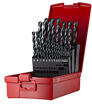 Dormer A19018 HSS High Speed Steel Jobber Drill Bits with 118 Degree Standard Point, Set of 29