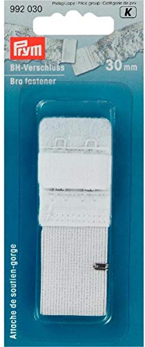PRYM 30 mm haut Schutz verstellbar 2-Wege-BH Verschluss, Weiß