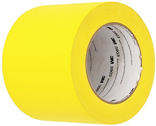 3M - 4-50-3903-YELLOW 3903 Vinyl Duct Tape Roll - 4 in. x 150 ft. Yellow, Moisture, Chemical Resistant, Rubber Adhesive Tape with Embossed Vinyl Backing.