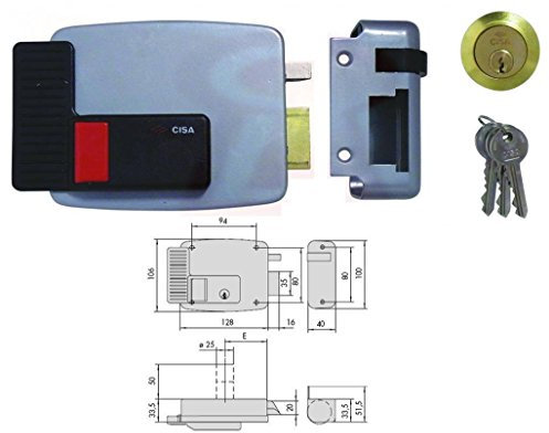 Serratura Elettrica da Applicare Cisa Art. 11670 Misura 60 mm Verso Sx