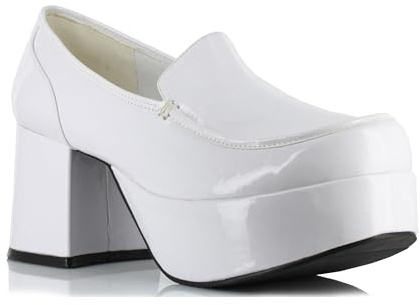 Ellie Shoes Men's Platform, White, X-Large