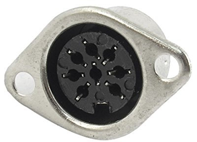 Sourcingmap Panneau Circulaire-DIN 8 Broches Audio fiche Prise Chassis