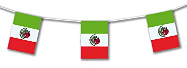 Kultfaktor Mexiko-Girlande Partydeko grün-rot 5m