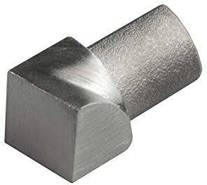 Fuchs PREMIUM coin intérieur 11 mm quart de rond pour acier inox V2A dans brossé pour profilé pour carrelage