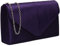 SwankySwans Chantel Damen-Clutch, Satin, Party, Abschlussball, Hochzeit, Abend, Clutch, violett, Einheitsgröße, Clutches