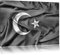 Pixxprint Turkey Flag, Türkei Flagge, Größe: 80x60cm, Leinwandbild, fertig gespannt, Wandbild, Dekoration, Kunstdruck, kein Poster
