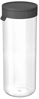 alfi 2465.218.200 Vorratsglas mit Deckel, Borosilikat-Glas L Space Grau 2,0 l, Spülmaschinenfest