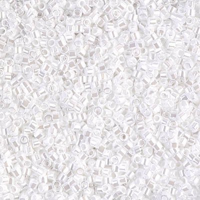 Miyuki Delica 11/0 Cylinder Seed Beads - White Pearl Ceylon - DB0201 5 Grams