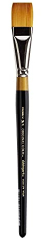 KINGART 9550-3/4, Premium Artist Brush, Golden TAKLON WASH-Size: 3/4, Wood, 44624