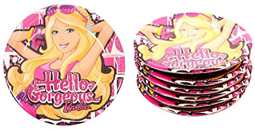 Barbie Set of 36 Hello Girls Gorgeous Kids Birthday Party Paper Plates Thirty-SIX Pack