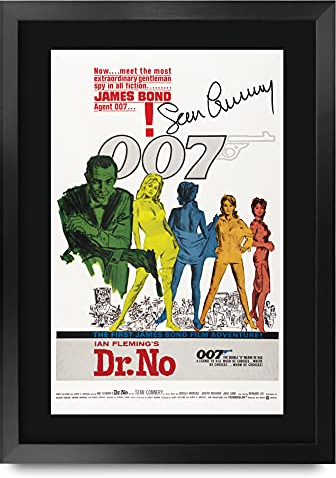 HWC Trading A3 FR James Bond - Dr. No Movie Poster Sean Connery Signed Geschenk GESTALTET A3 Printed Autogramm Film Geschenke drucken Fotobildanzeige