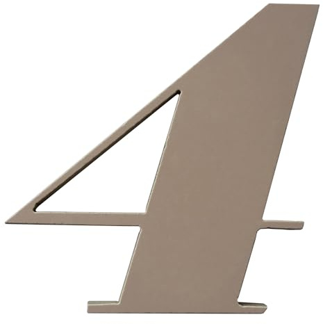 GUIZZO Creart, Hausnummer Außen aus Handwerklicher Keramik, Hausnummern Außen Ideal als Türschild Personalisiert Made in Italy, Personalisiertes Namensschild Haustür Außen - Altrosa, 10H cm