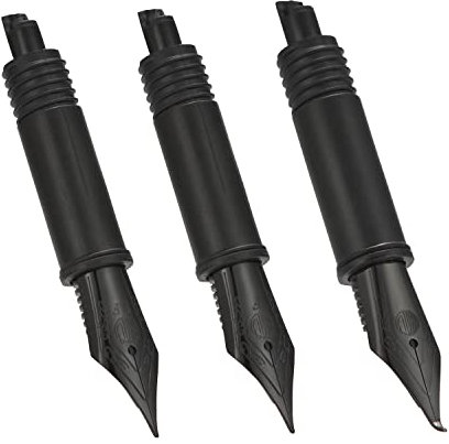 3er Set Hongdian Füllfederhalter schwarze Federn (fein, extra fein und gebogene Feder) für Black Forest 1850, 1851, 1861, M2, M1, 1843, 6013, 517D, 517S, 525, 1843 und 920 Serie