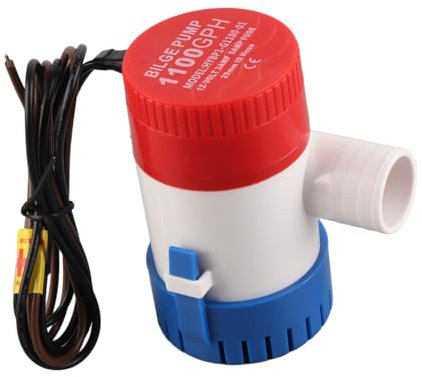 Gorgeri 1100 GPH - Pompa sommersa per imbarcazioni, 12 V, per nave, sottomarino, pompa a immersione ultra silenziosa, antiruggine e resistente all'umidità