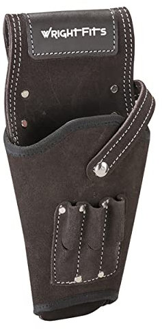 WrightFits Leather Drill Holster Double Nail and Hammer Holder Multi Pockets Tool Work Pouch Organiser & Belt |For Builders, Carpenters, Gardeners, Electricians (Nail and Hammer Pouch) (Drill Holder)
