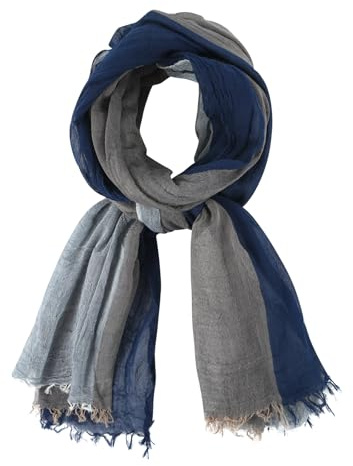 DAMILY Herren Schal Warm Winter Schals Baumwolle Leinen mehrfarbig Halstuch