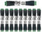 Aiqeer 10 Paare BNC Adapter Terminalblock, BNC Video Balun Verbinder, 2 Polig BNC Männlich Stecker & Weiblich Buchse Kit, Schraubklemme Kabel Verbinder