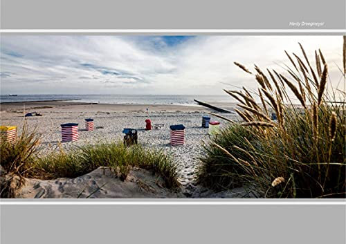 CALVENDO Poster 42,0 x 29,7 cm Querformat Borkum, Südstrand, Poster DIN A3 quer| Bilder, Kunstdruck, Wandbild, Wanddeko, Prints ohne Rahmen