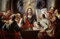 Feeling at home LEINWANDDRUCK im SCHATTENFUGENRAHMEN Christus umstritten mit Pharisäer Jordaens Jacob - Tiere horizontal Kunstbilder im Holzrahmen cm_47_X_74