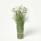 HOMESCAPES Plante Artificielle Herbes folles avec Fleurs et Papillons Blancs, Fagot d’Herbes artificielles avec Fleurs, Hauteur 35 cm