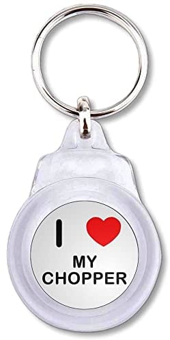 BadgeBeast.co.uk I Love My Chopper - Round Plastic Key Ring