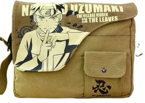 CHENMA Anime Canvas College Umhängetasche Daypack Schultasche Büchertasche Backpack Laptop Bag Uzumaki Shippuden