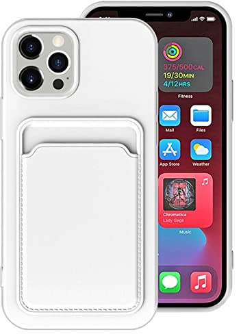 König Design Handyhülle kompatibel mit Apple iPhone 12 Schutzhülle Case Cover Kartenfach Weiß
