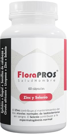 FloraPROS® de Margan Biotech, 60 Cápsulas | Palmito | Ortiga | Polen | Pau D´Arco | Maca | Epilobio | Nopal | Semillas Calabaza | Ciruelo Africano | Licopeno | Zinc | Selenio | Salud Hombre