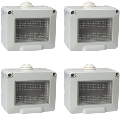 Scatola Porta Frutti Da Esterno IP40, Compatibile Con Vimar Plana (4, Custodia 3P IP55 Con Coperchio)