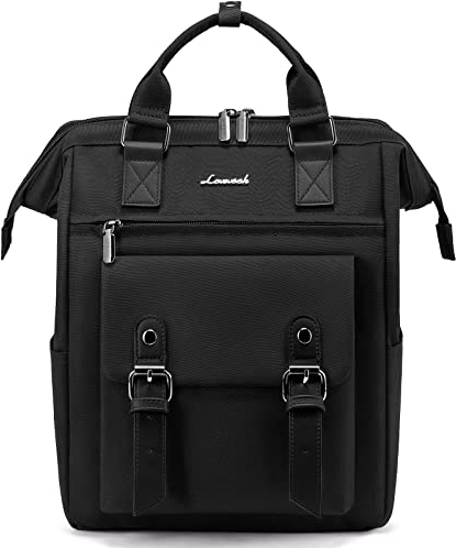 LOVEVOOK Rucksack Damen Klein, Wasserdicht Kleiner Rucksack Damen-rucksackhandtaschen Cityrucksack, Mini Rucksack Tasche 2 in 1 Elegant Backpack Women Handtache Rucksäcke Frauen für Reise Schwarz