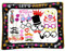 JZK 32x Party Photo Foto Booth Selfie-Requisiten mit großem Fotorahmen, Schnurrbart Krawatte Lippen Hut Brille photobooth Papier für Geburtstags Hochzeits Babyparty Halloween und Taufdekorationen