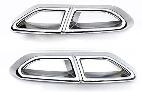 HEYCE ABS Auto Auspuff Diffusor Rahmen Auspuffblende Rahmenabdeckung Auto Modifiziertes Zubehör für V-W Passat B8 Variant R-line 2015 2016 2017 2018 2019,Silver