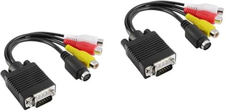 OSALADI 2 Pièces Câble S-vidéo Ligne Audio 3rca Câble Audio Vidéo Câble SAE Très Câbles Cordon Audio Y Câble Télévision Convertisseur