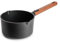 Woll Eco Logic QXR Casserole à sauce, inductive, diamètre 18 cm, hauteur 10 cm, 2 l, avec manche en bois amovible durable, convient pour tous les types de feux, sans PFAS et revêtement anti-adhésif,