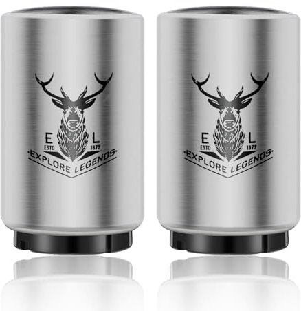 Automatischer Bierflaschenöffner, 2 Stück, mit magnetischen Kappenöffnern, Edelstahl, zum Herunterdrücken und Abklappen, einhändig öffnender Flaschenöffner für Küche, Zuhause, Bar, Restaurant,