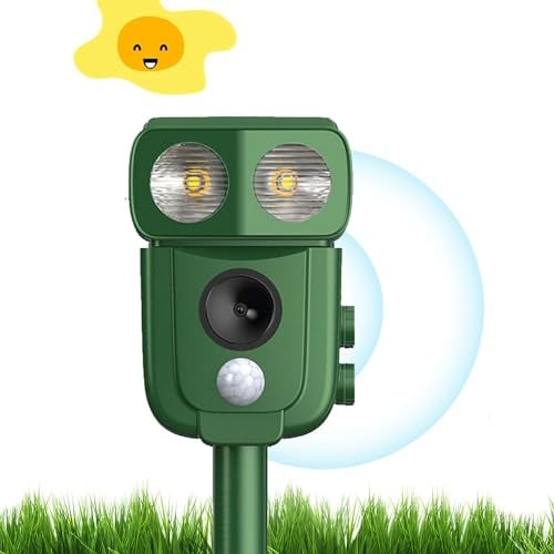 Solar-Tiervertreiber,ultraschall tiervertreiber, Hunde, Marder, Tierabwehr, Katzenschreck Hundeschreck Marderschreck, Ultraschall Solar Tiervertreiber, Wasserdichter