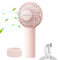 NIUAWASA Tragbarer Mini-Ventilator, leistungsstarker Handventilator USB wiederaufladbar 3 Geschwindigkeiten kleiner Handventilator für Reise-Make-up Wimpernventilator für Kinder Mädchen Frauen (Rosa)