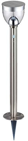 Gartenleuchte mit Bewegungsmelder LED Wegeleuchte Edelstahl Außenleuchte mit Erspitz Solarlampen für außen, 3 Stufen, 6W 550lm warmweiß,DxH 15x95 cm