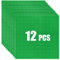 12 Pack Classic Baseplates Building Plates for Building Bricks 100% Compatible with All Major Brands-Baseplate, For Kids Age 6+, 10 x 10, Green