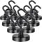 Keukenket 12 ganci magnetici extra forti da 30 kg, 32 mm, magneti al neodimio con gancio, senza punzonatura per porte in ferro, ganci magnetici da cucina, ganci magnetici per campeggio, armadietti e