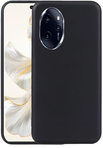 Wigento Für Honor 200 Pro Silikoncase TPU Schutz Schwarz Handy Tasche Hülle Cover Etuis Zubehör Neu