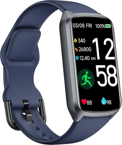 Fitness Tracker Fitnessuhr Damen Herren, bis zu 7 Tage Akkulaufzeit, 20+ Trainningsmodi, SpO2 Tracking, Schlafüberwachung, Herzfrequenzmessung, Schrittzähler, 5ATM Wasserdicht Aktivitätstracker