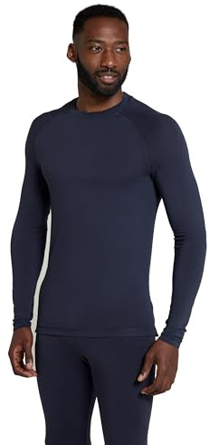 Mountain Warehouse Keep The Heat Mens Thermal Top - Lightweight, Isotherm & Moisture Wicking Baselayer - Winter Camping, Outdoors, Travelling & Hiking Navy 3XL