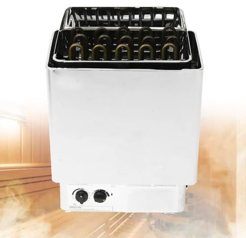 VNATWGOO Elektrosaunaofen, 3,0 Kw/4,5 Kw/6,0 Kw Elektrosaunaofen, SaunaheizgeräT Mit Externer/Interner Steuerung, Einstellbare Temperaturzeit,3000W380V