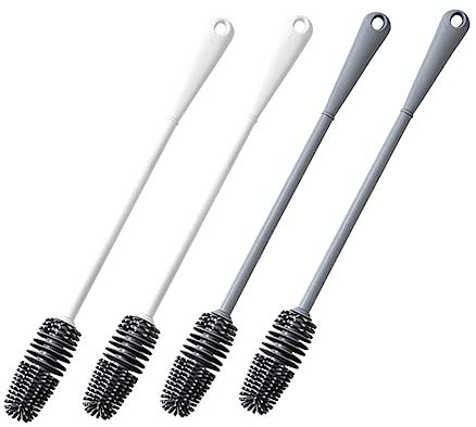 Healeved 4pcs Silicone Bottle Cleaner Cup Brush for Water Bottle Cleaning for Home Use and Feeding Cleaning