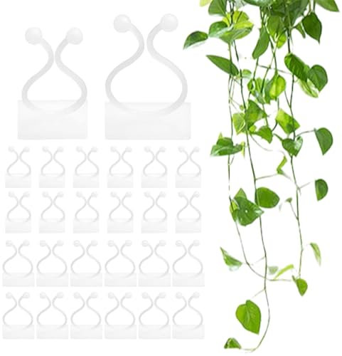 Pixaro 120 Stück Pflanzenclips - 2 Größen Pflanzenhalter, Selbstklebend Wand Kletterpflanzen Clips, Pflanzen Wandhalterung für Kletterpflanzen Rankhilfe Kabelorganisator
