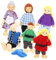 KONTONTY Spielzeug Puppen Set 7 Teiliges Puppenhaus Familien Set Aus Bewegliche Figuren Für Realistische Puppen Ideales Für Kreatives Rollenspiel Und Fantasievolles Goki Puppenhaus
