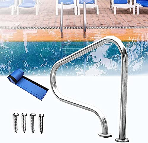 DRFGNF Schwimmbadhandlauf, Poolhandläufe, einfach zu montierender Handlauf, Schwimmbadgeländer aus Edelstahl 304, Handläufe für eingebaute Pools