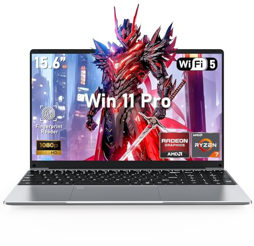 FUNYET PC Portatile Gaming AMD Ryzen™ 7 5700U, 15,6 pollici Win11 Portatile, RAM 16 GB NVME SSD 1TB, Tastiera Retroilluminata, Grafica Radeon RX Vega 8, WiFi, 6000mAh